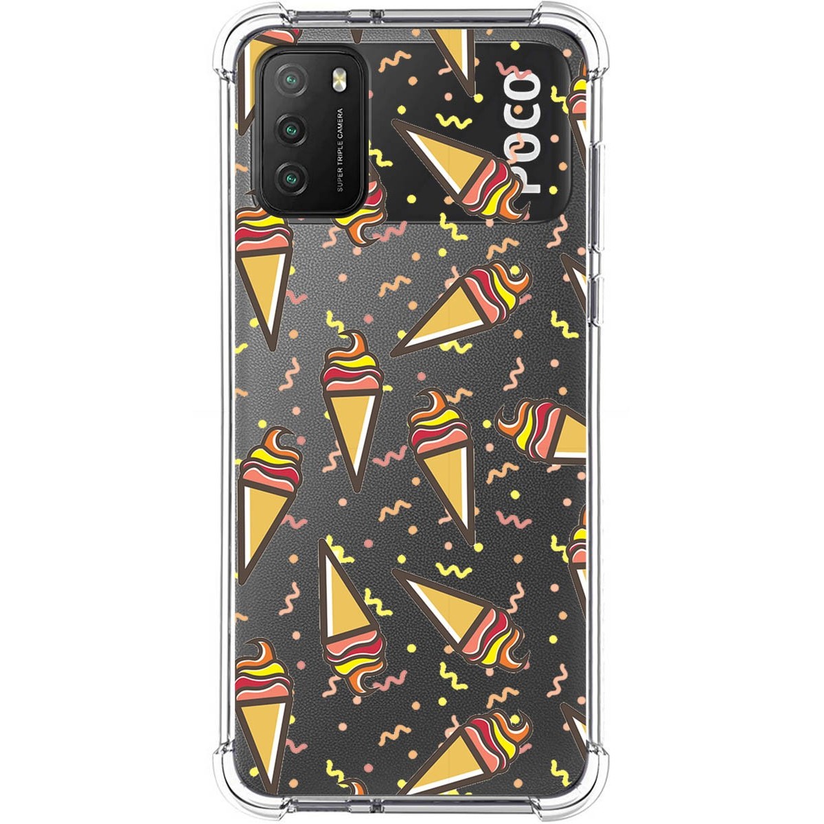 Funda Silicona Antigolpes para Xiaomi POCO M3 / Redmi 9T diseño Helados Dibujos