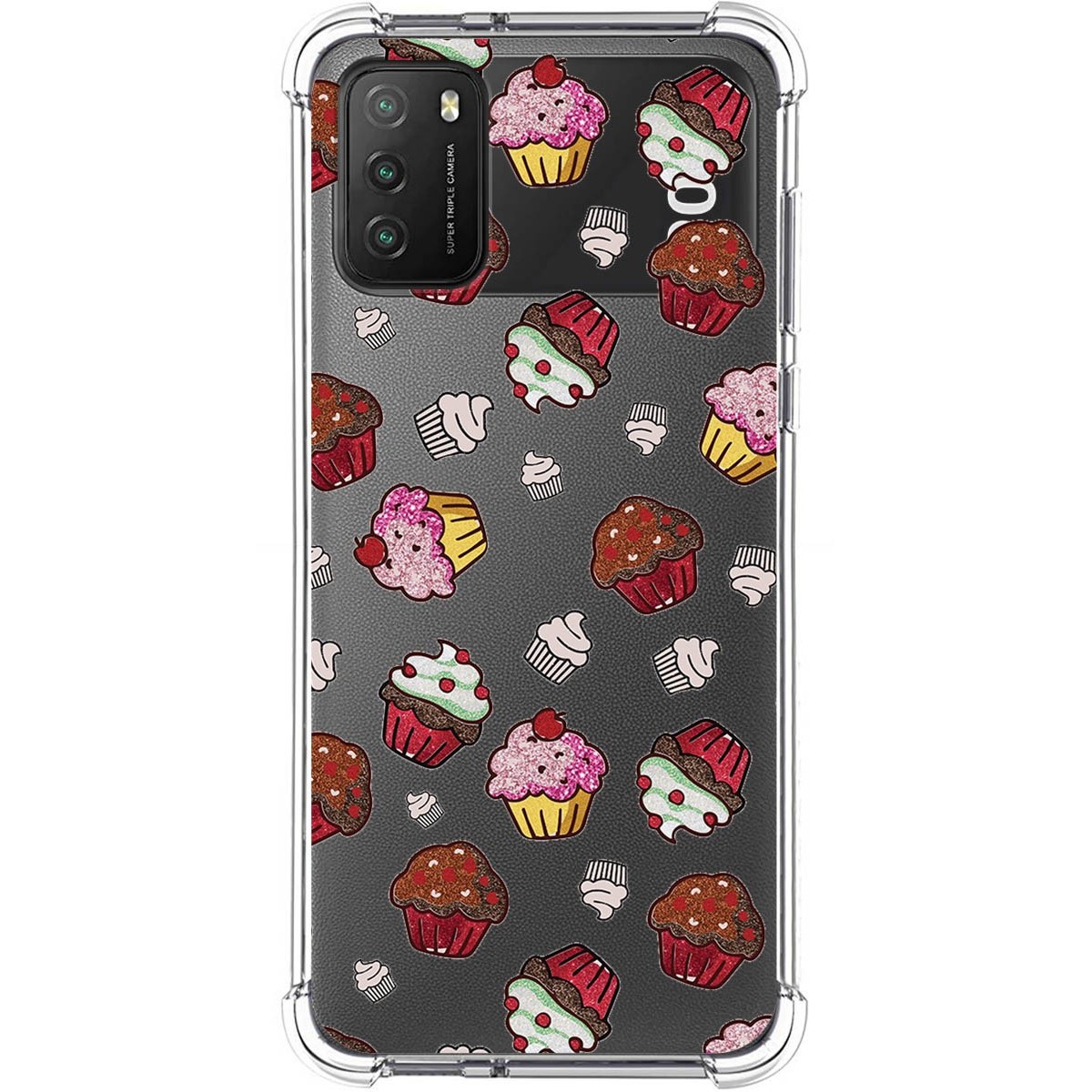 Funda Silicona Antigolpes para Xiaomi POCO M3 / Redmi 9T diseño Muffins Dibujos