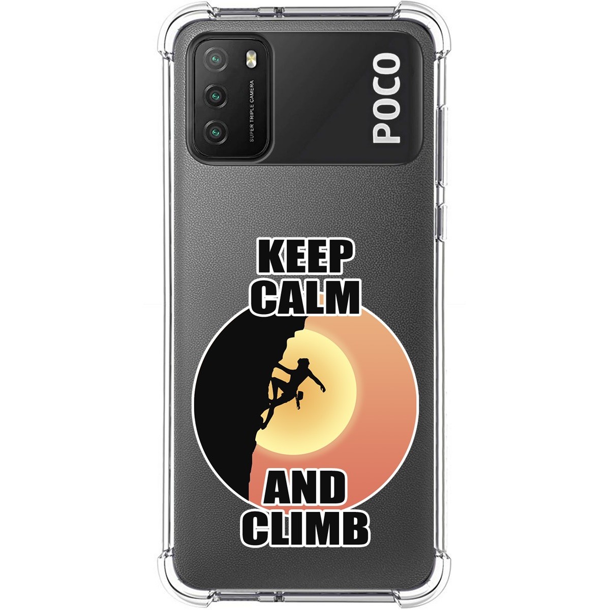Funda Silicona Antigolpes para Xiaomi POCO M3 / Redmi 9T diseño Mujer Escalada Dibujos