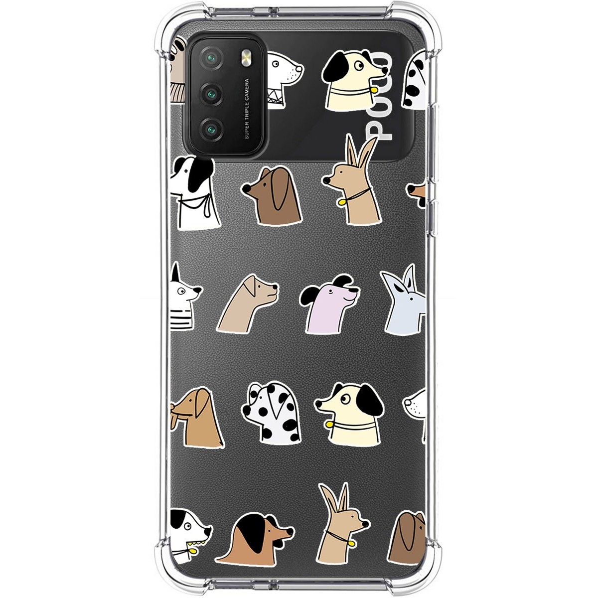 Funda Silicona Antigolpes para Xiaomi POCO M3 / Redmi 9T diseño Perros Dibujos