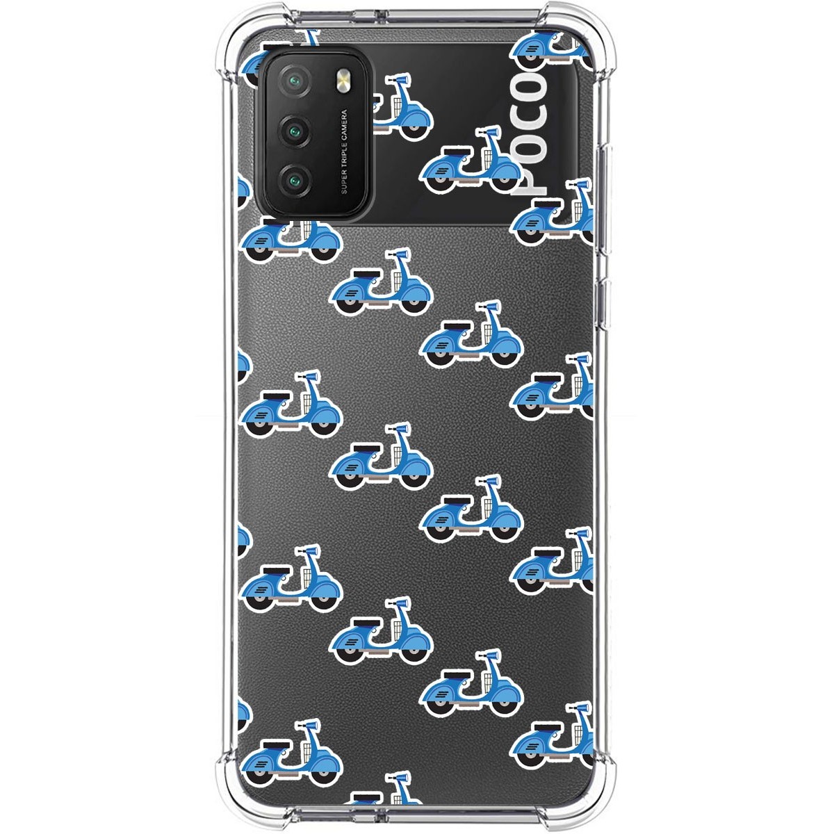 Funda Silicona Antigolpes para Xiaomi POCO M3 / Redmi 9T diseño Scooter Dibujos