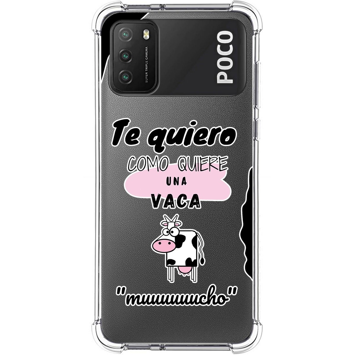 Funda Silicona Antigolpes para Xiaomi POCO M3 / Redmi 9T diseño Vaca Dibujos