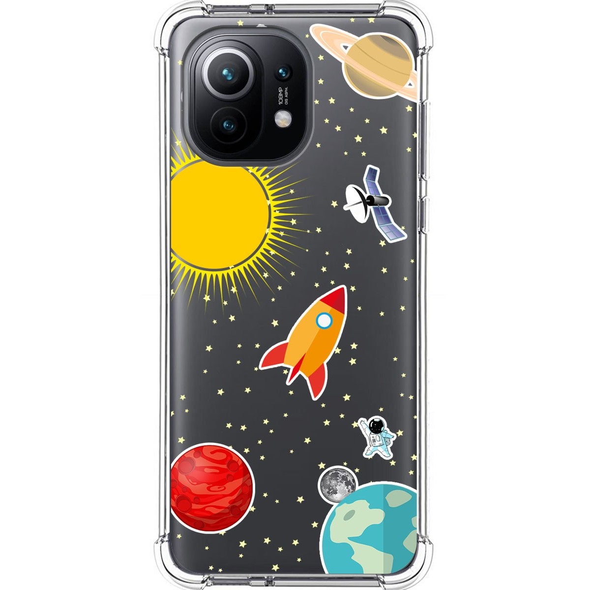 Funda Silicona Antigolpes para Xiaomi Mi 11 5G diseño Espacio Dibujos