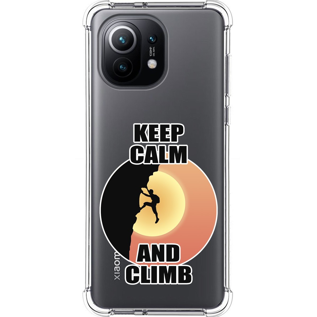 Funda Silicona Antigolpes para Xiaomi Mi 11 5G diseño Hombre Escalada Dibujos