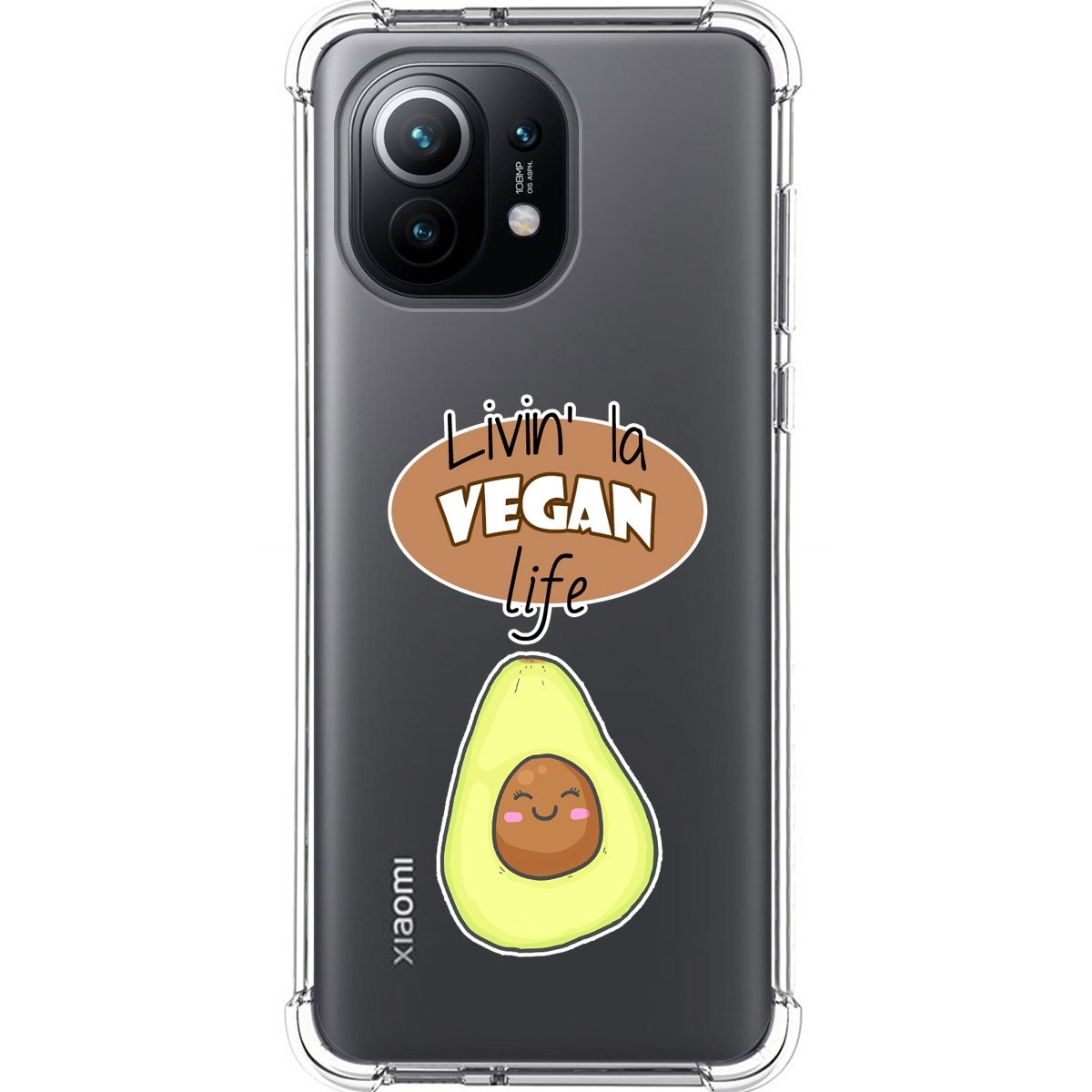 Funda Silicona Antigolpes para Xiaomi Mi 11 5G diseño Vegan Life Dibujos