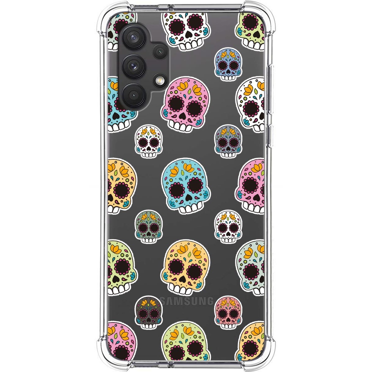 Funda Silicona Antigolpes para Samsung Galaxy A32 4G diseño Catrina Dibujos