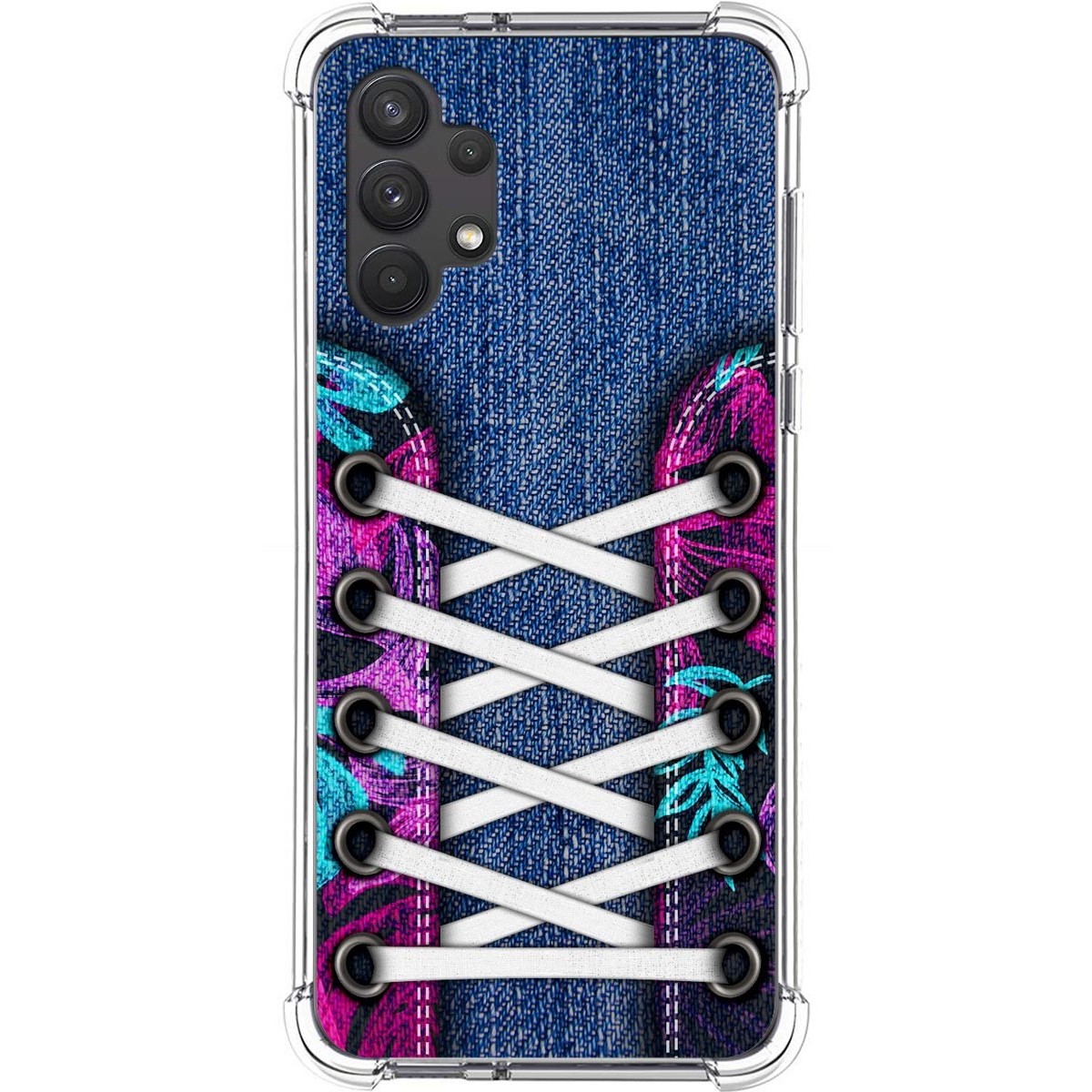 Funda Silicona Antigolpes para Samsung Galaxy A32 4G diseño Zapatillas 06 Dibujos