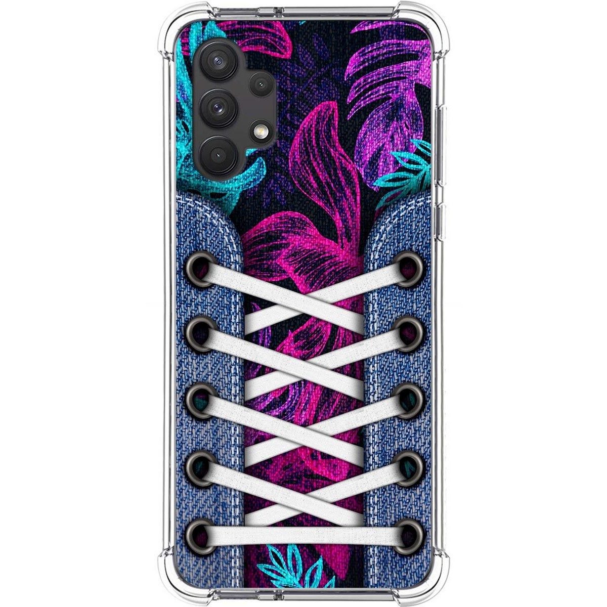 Funda Silicona Antigolpes para Samsung Galaxy A32 4G diseño Zapatillas 07 Dibujos