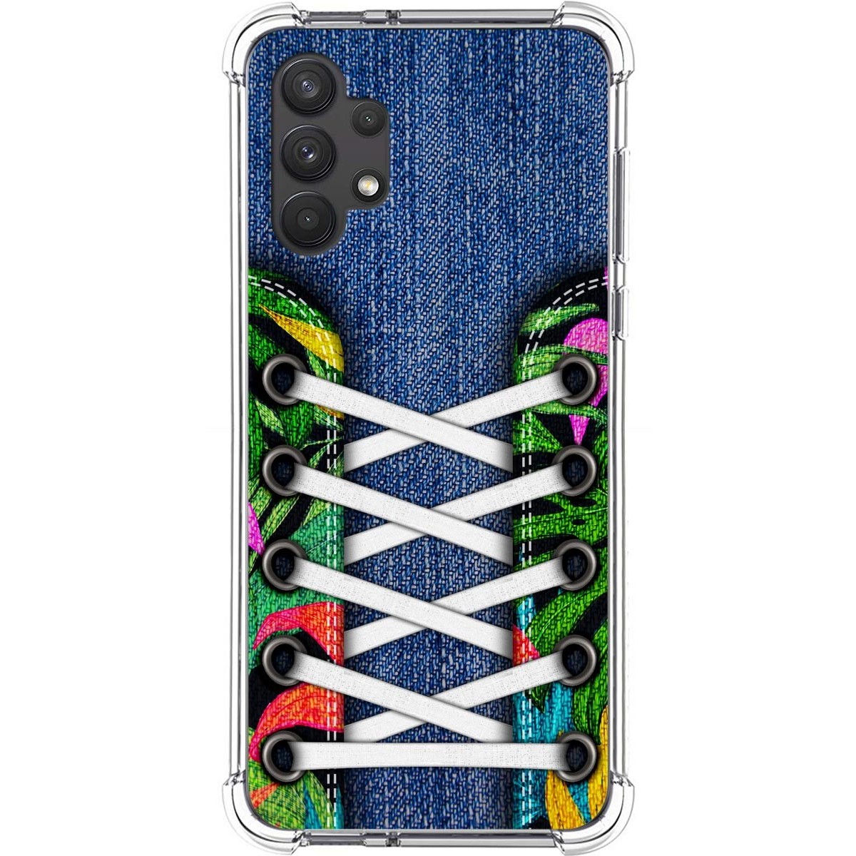 Funda Silicona Antigolpes para Samsung Galaxy A32 4G diseño Zapatillas 13 Dibujos