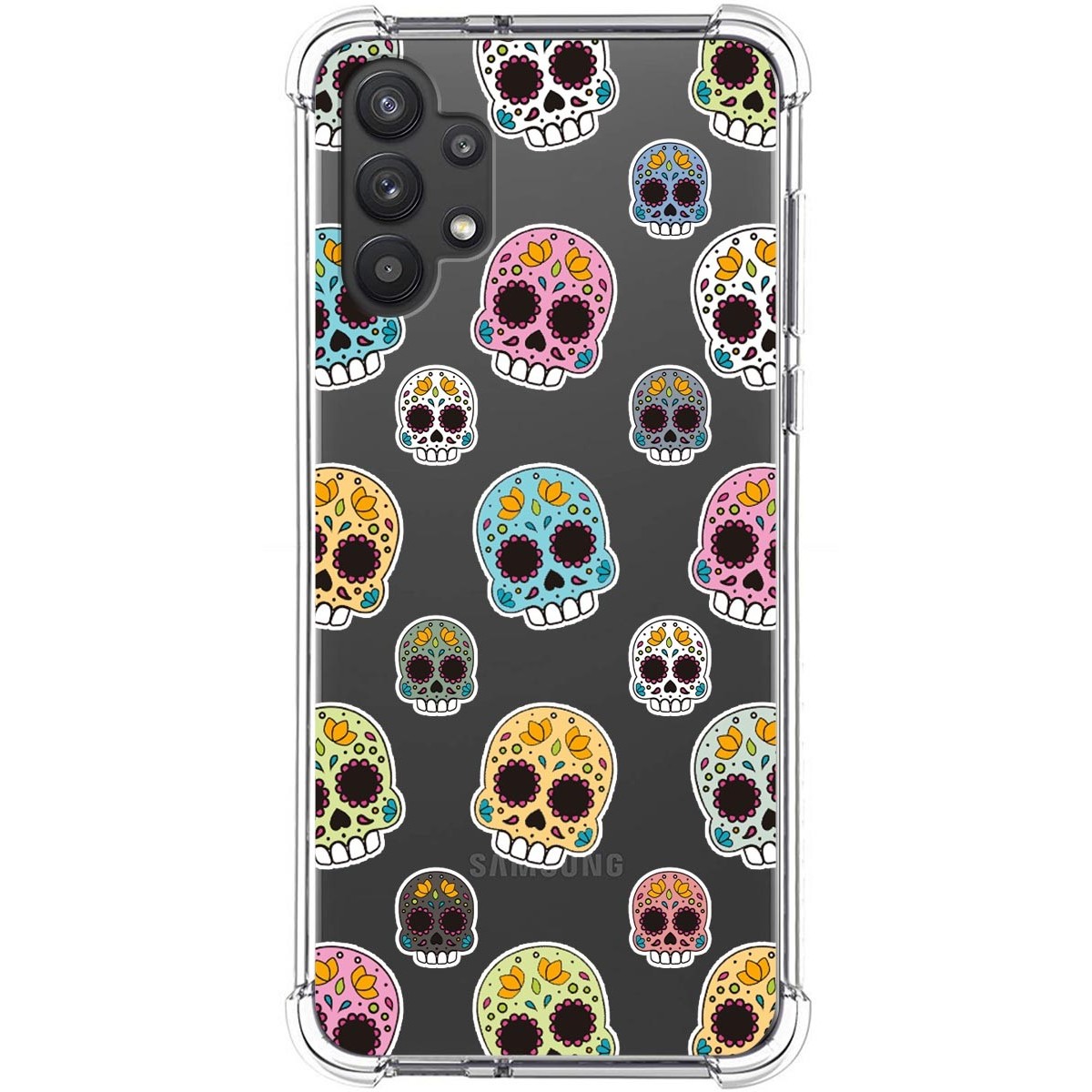 Funda Silicona Antigolpes para Samsung Galaxy A32 5G diseño Catrina Dibujos