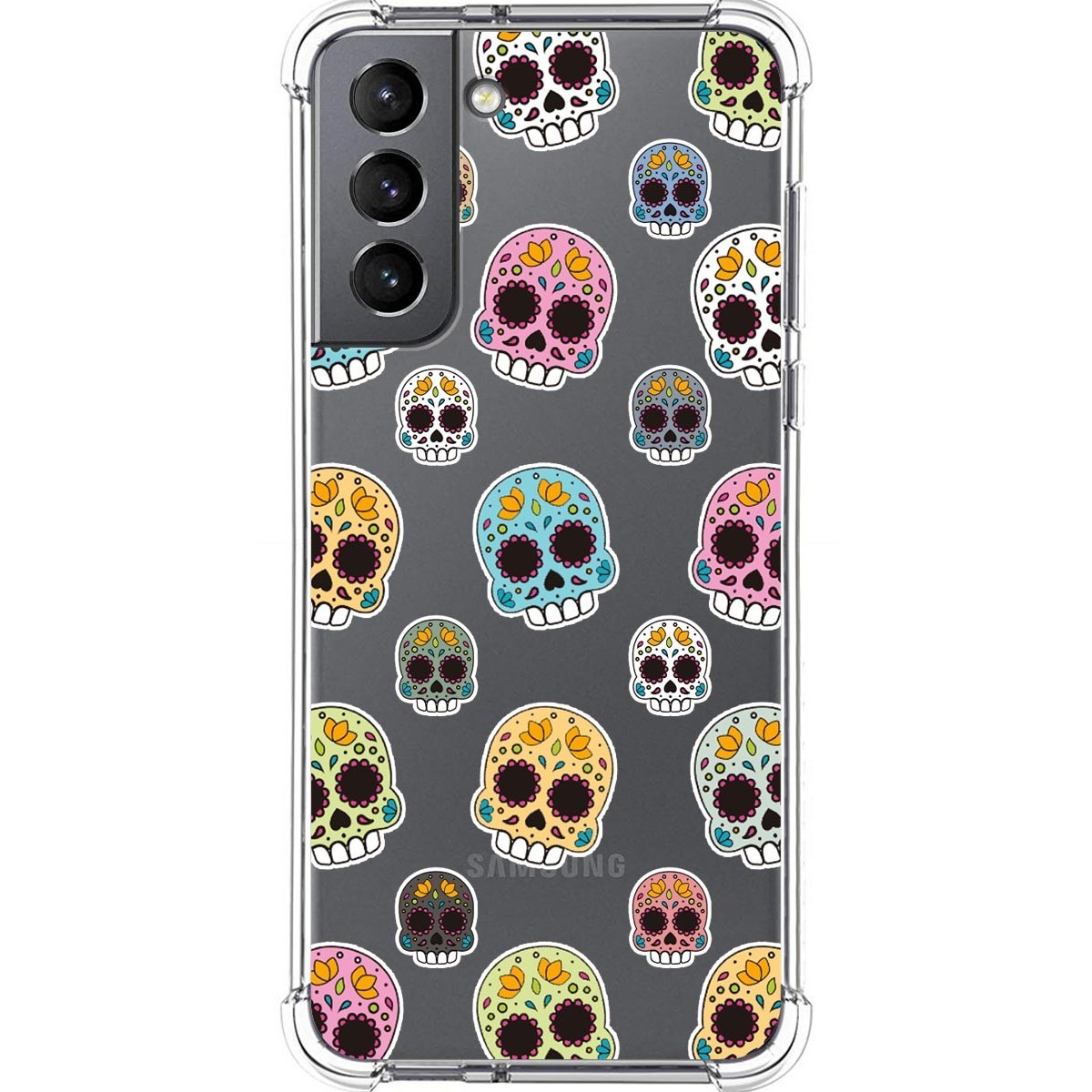 Funda Silicona Antigolpes para Samsung Galaxy S21 5G diseño Catrina Dibujos