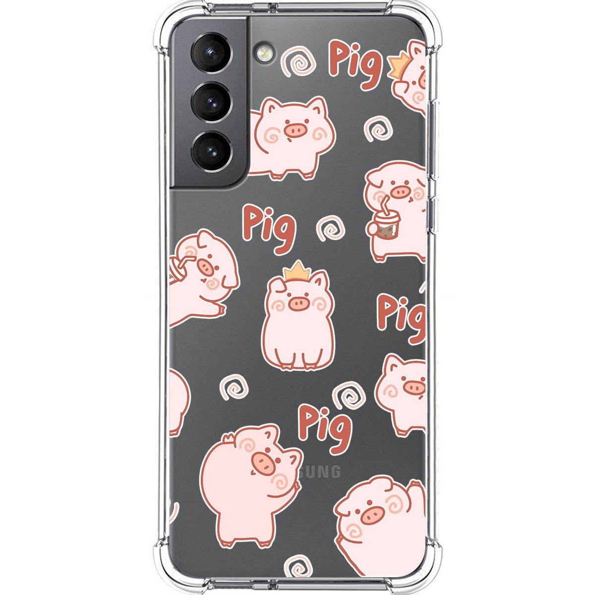 Funda Silicona Antigolpes para Samsung Galaxy S21 5G diseño Cerdos Dibujos