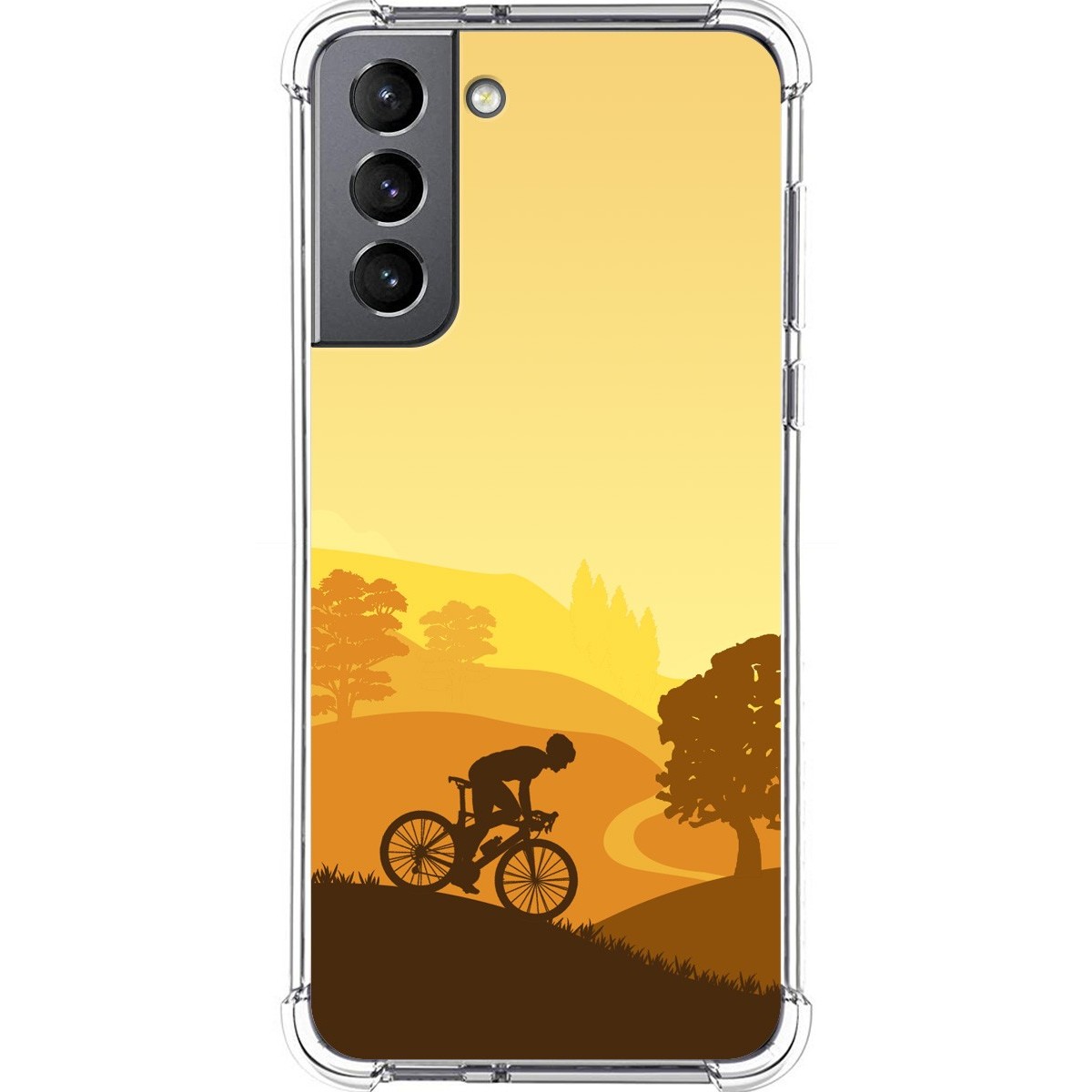 Funda Silicona Antigolpes para Samsung Galaxy S21 5G diseño Ciclista Dibujos
