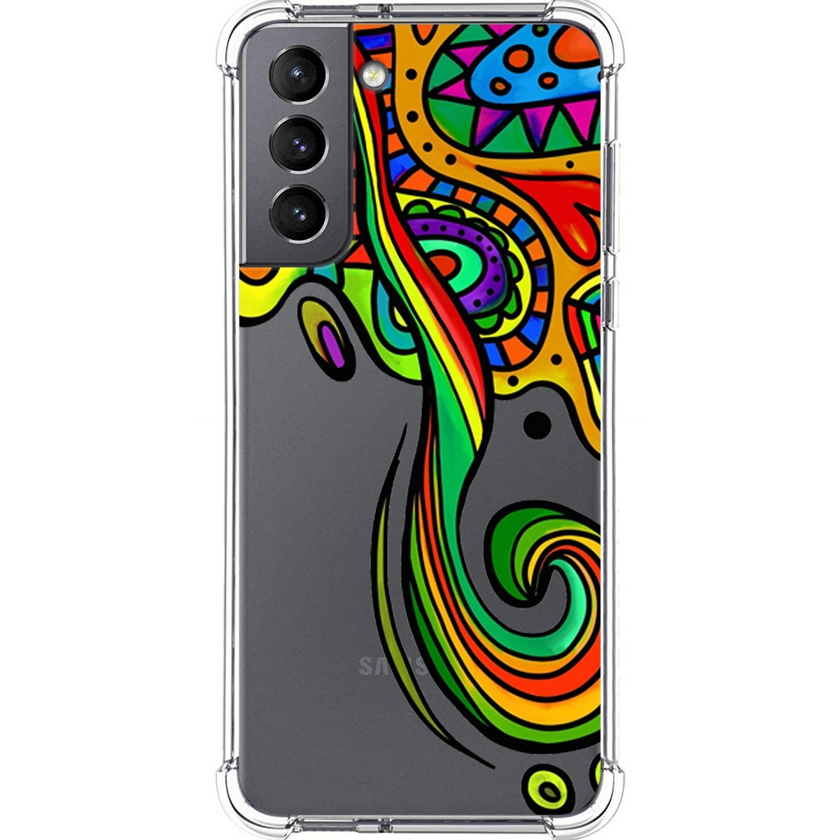 Funda Silicona Antigolpes para Samsung Galaxy S21 5G diseño Colores Dibujos