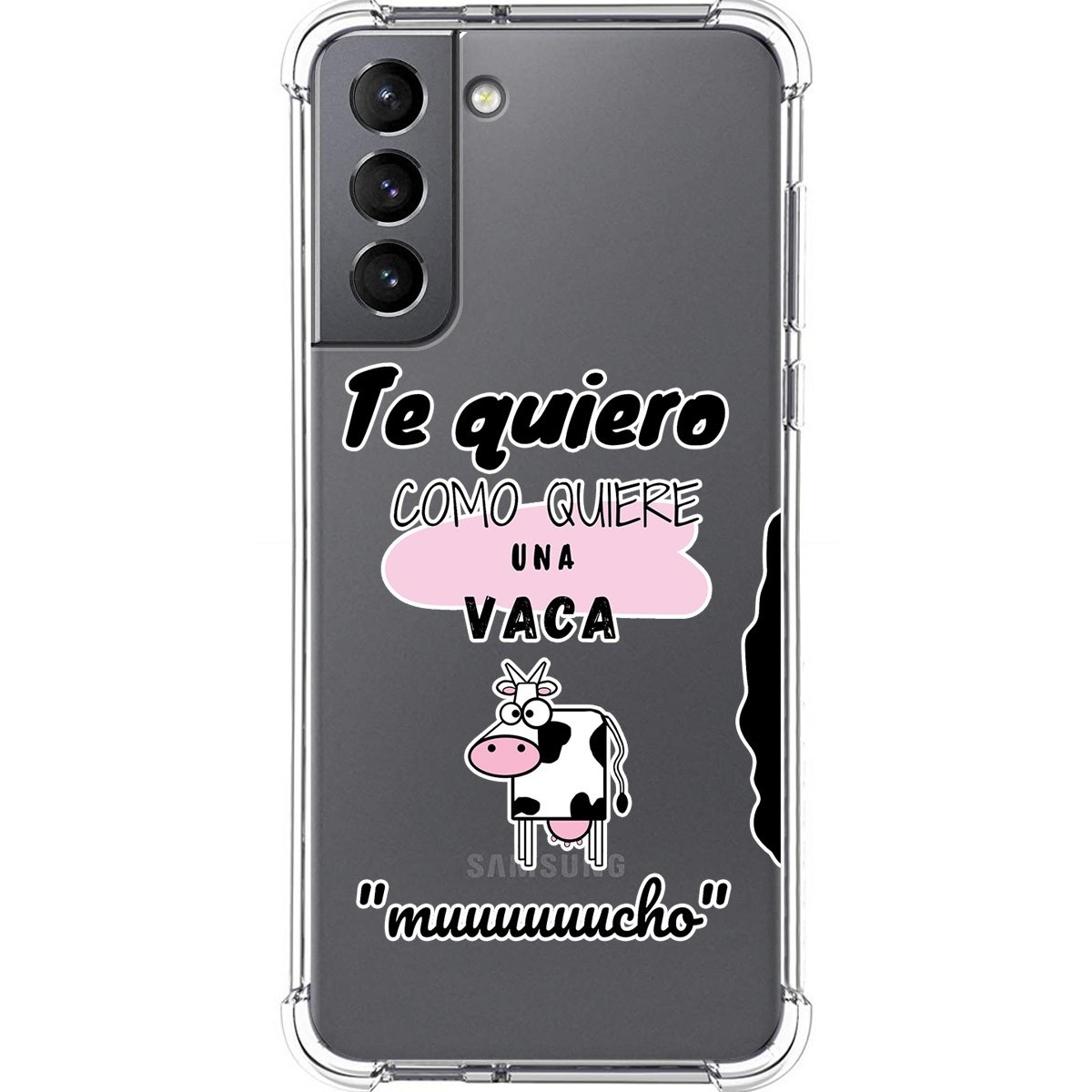 Funda Silicona Antigolpes para Samsung Galaxy S21 5G diseño Vaca Dibujos