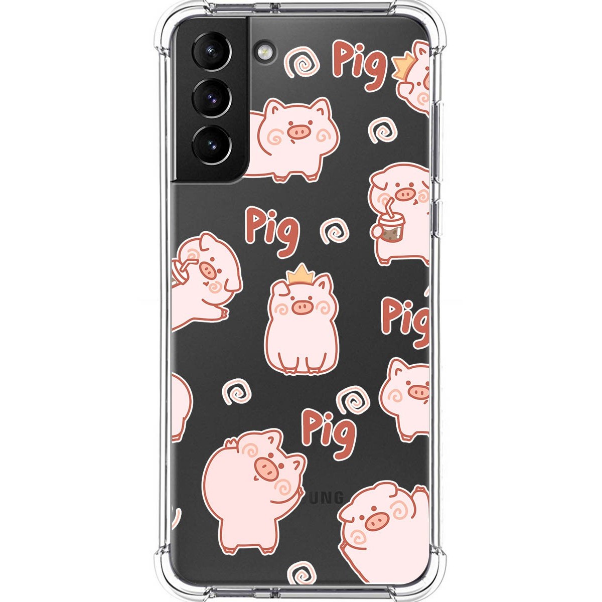 Funda Silicona Antigolpes para Samsung Galaxy S21+ Plus 5G diseño Cerdos Dibujos