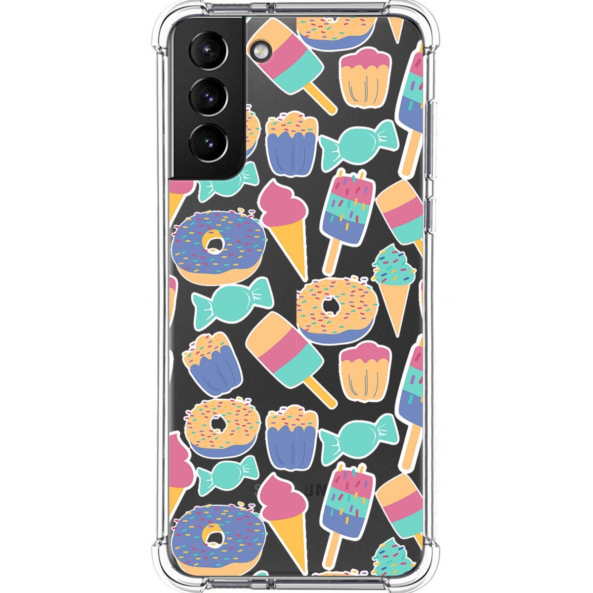 Funda Silicona Antigolpes para Samsung Galaxy S21+ Plus 5G diseño Dulces 02 Dibujos