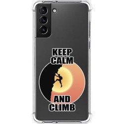 Funda Silicona Antigolpes para Samsung Galaxy S21+ Plus 5G diseño Hombre Escalada Dibujos