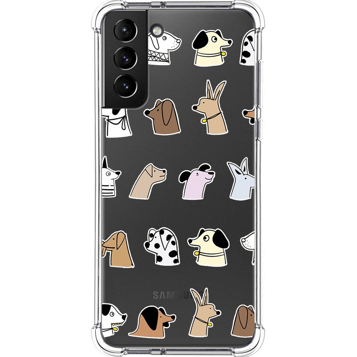 Funda Silicona Antigolpes para Samsung Galaxy S21+ Plus 5G diseño Perros Dibujos
