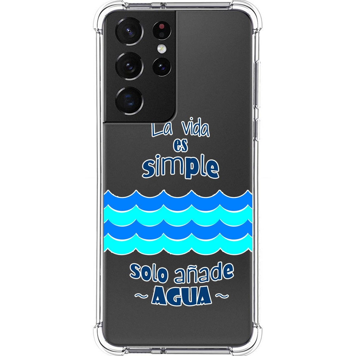 Funda Silicona Antigolpes para Samsung Galaxy S21 Ultra 5G diseño Agua Dibujos