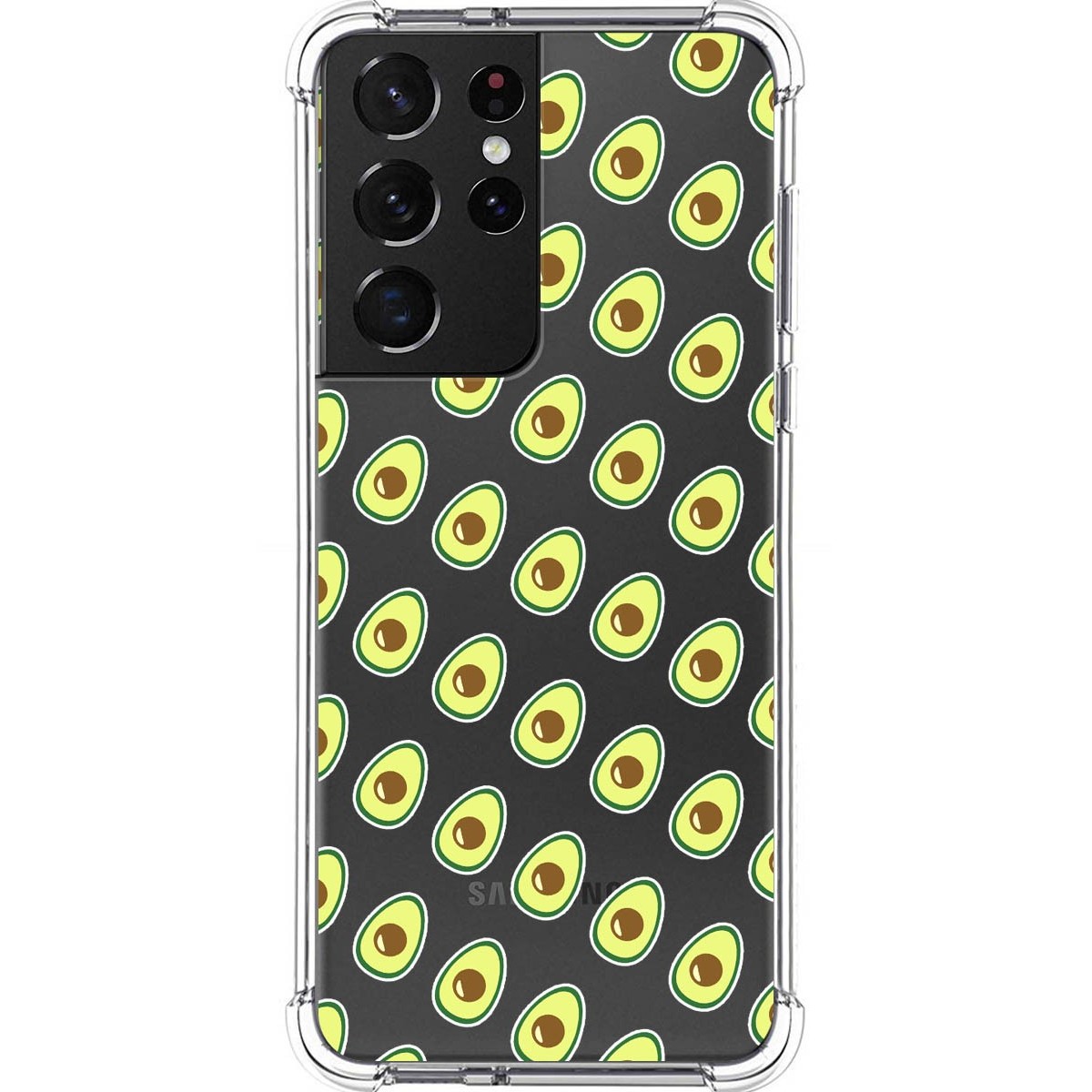 Funda Silicona Antigolpes para Samsung Galaxy S21 Ultra 5G diseño Aguacate Dibujos