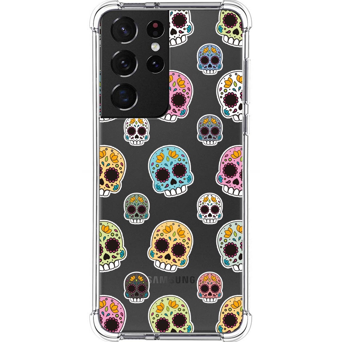 Funda Silicona Antigolpes para Samsung Galaxy S21 Ultra 5G diseño Catrina Dibujos