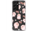 Funda Silicona Antigolpes para Samsung Galaxy S21 Ultra 5G diseño Cerdos Dibujos