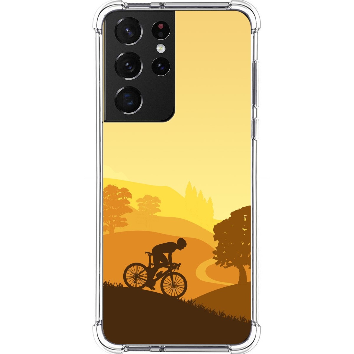 Funda Silicona Antigolpes para Samsung Galaxy S21 Ultra 5G diseño Ciclista Dibujos