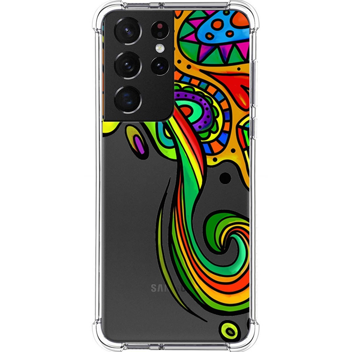 Funda Silicona Antigolpes para Samsung Galaxy S21 Ultra 5G diseño Colores Dibujos