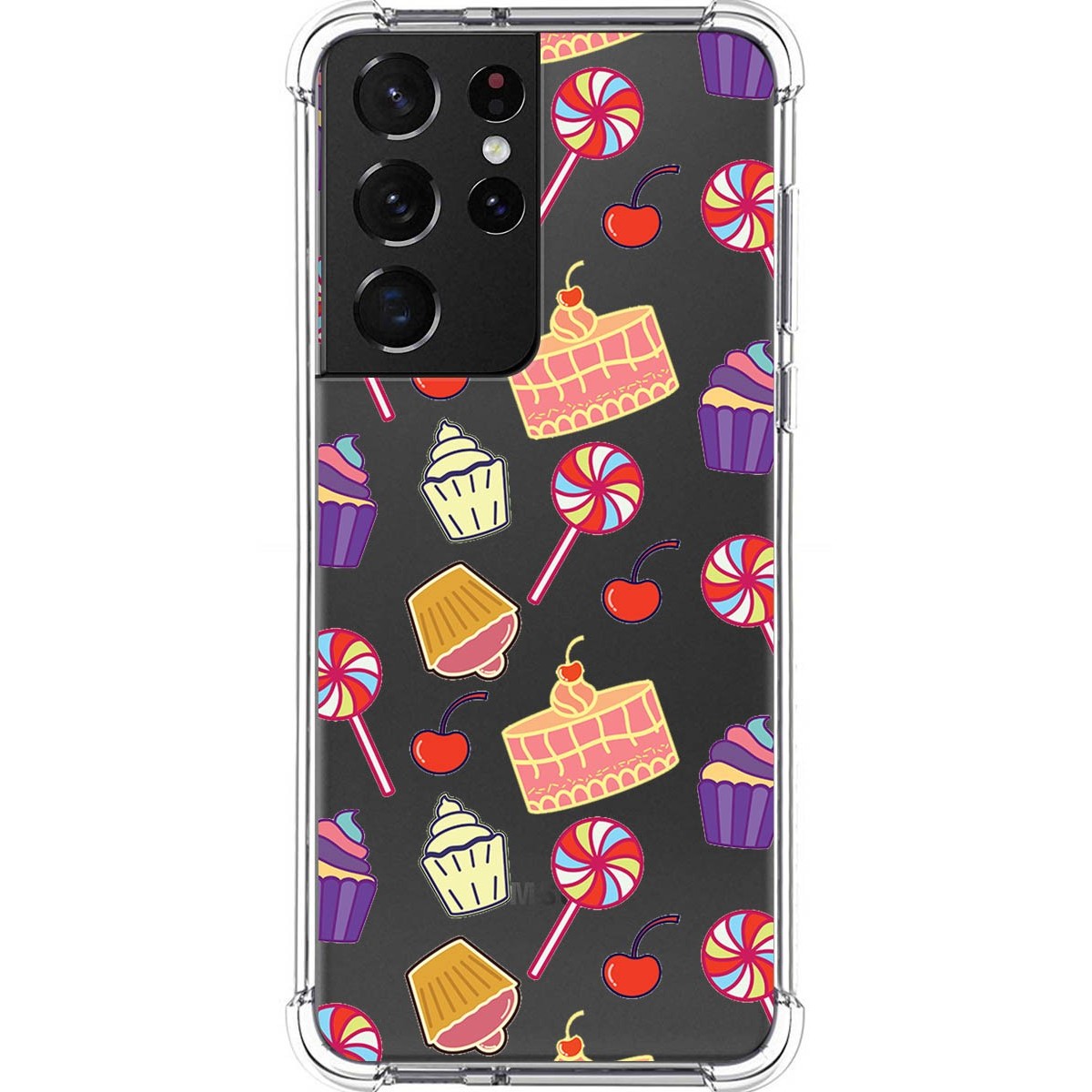 Funda Silicona Antigolpes para Samsung Galaxy S21 Ultra 5G diseño Dulces 01 Dibujos