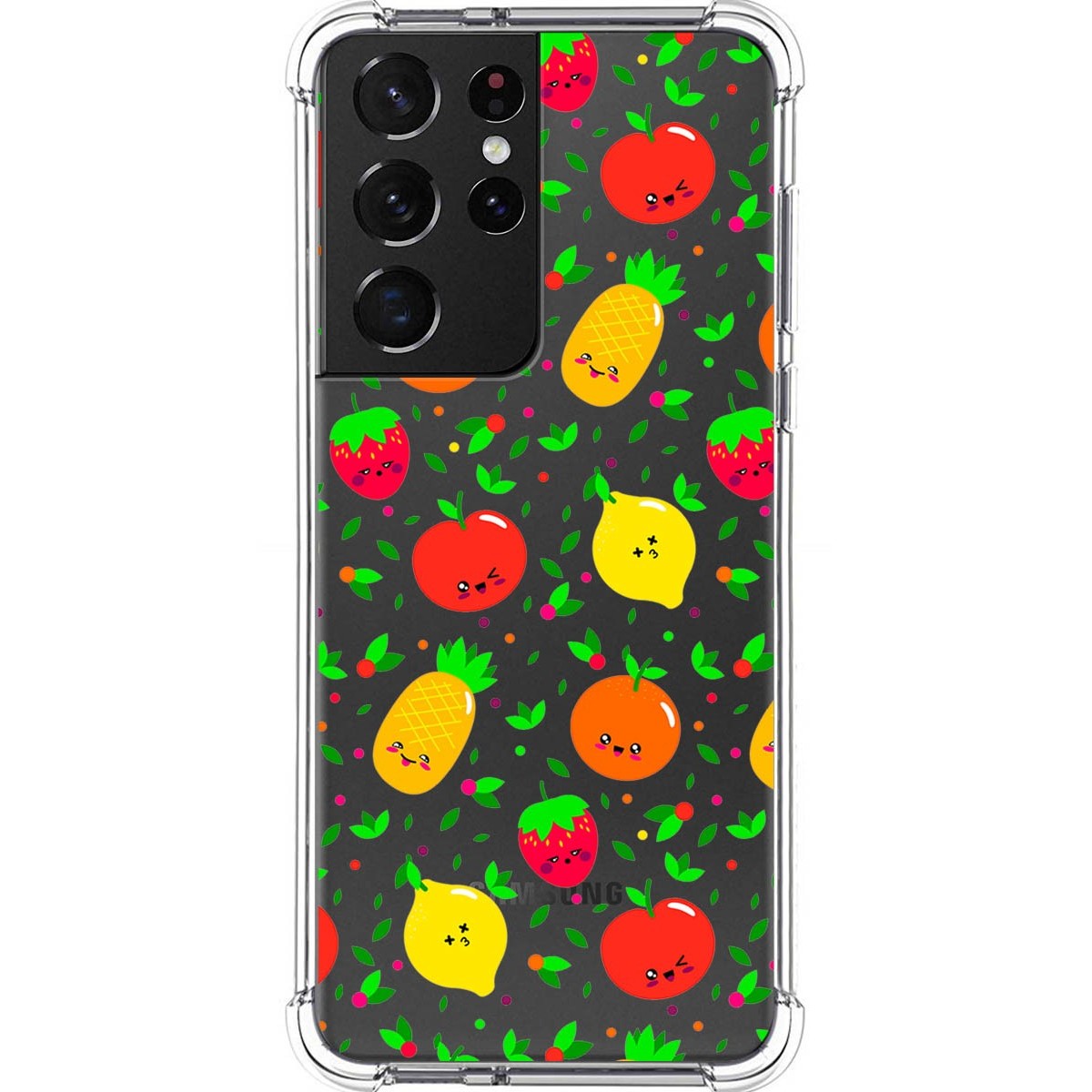 Funda Silicona Antigolpes para Samsung Galaxy S21 Ultra 5G diseño Frutas 01 Dibujos