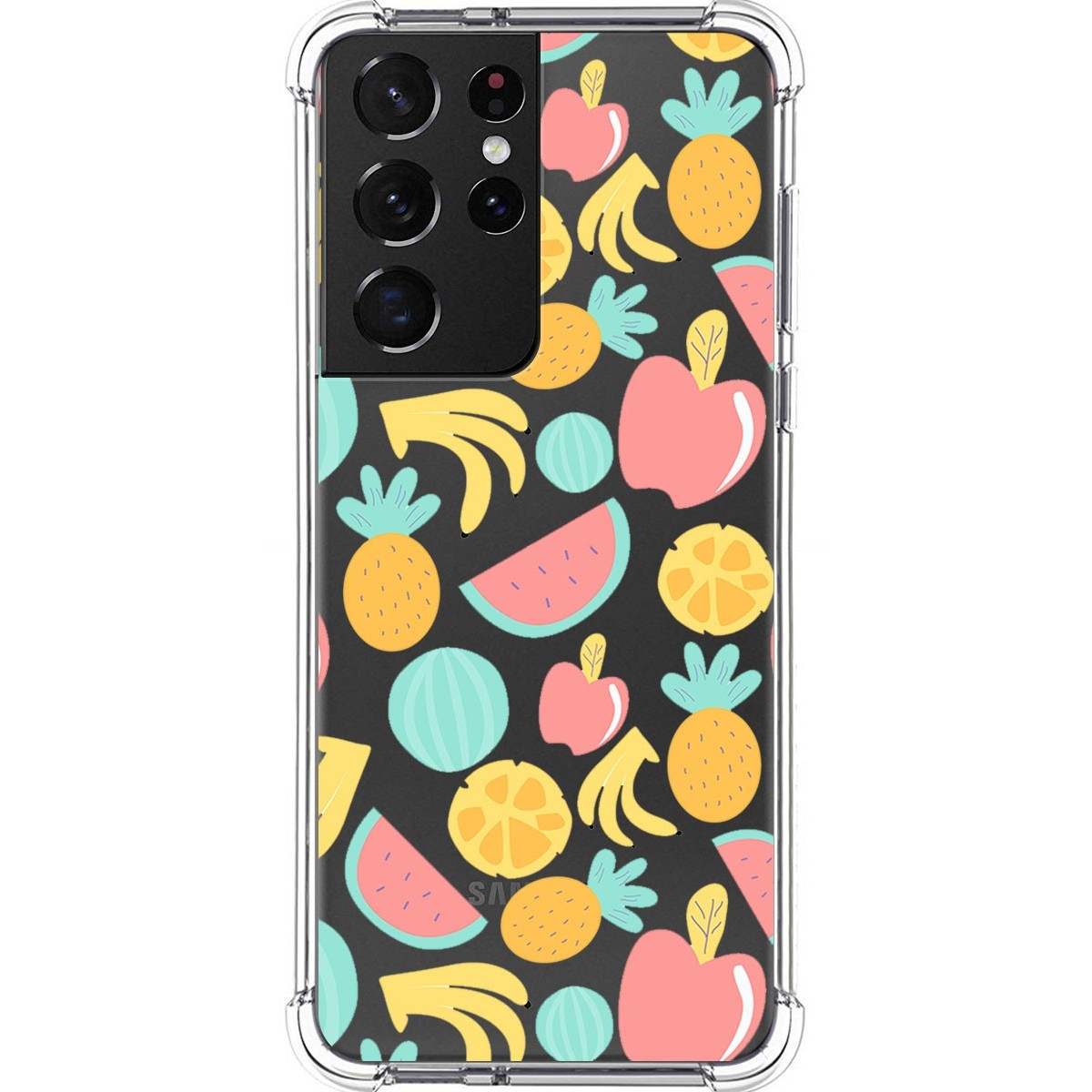 Funda Silicona Antigolpes para Samsung Galaxy S21 Ultra 5G diseño Frutas 02 Dibujos