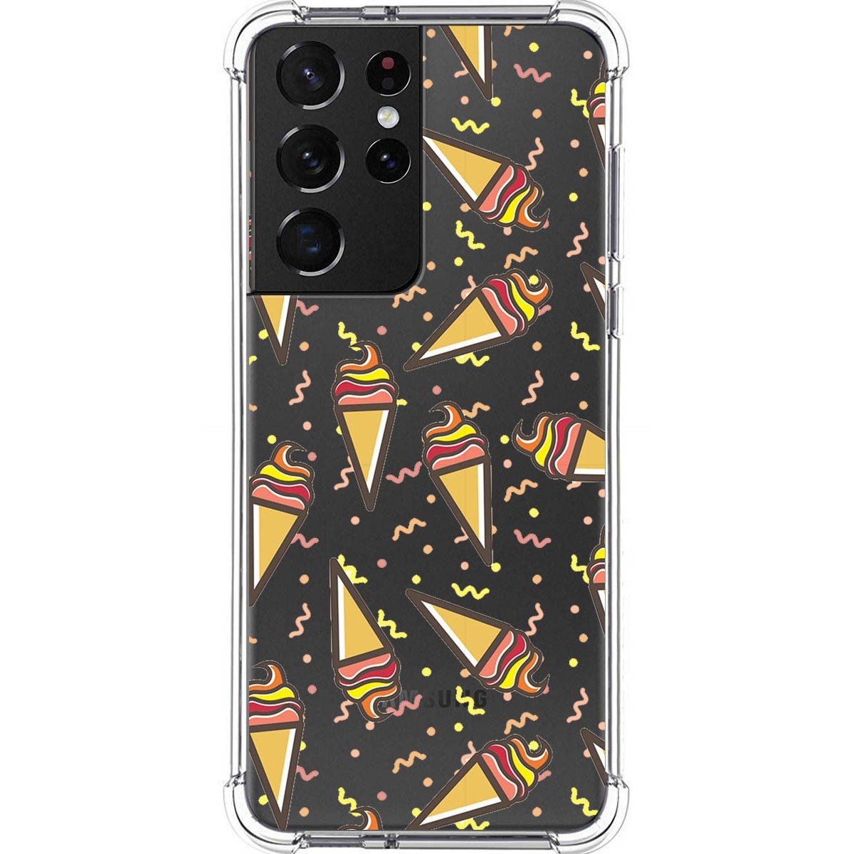 Funda Silicona Antigolpes para Samsung Galaxy S21 Ultra 5G diseño Helados Dibujos