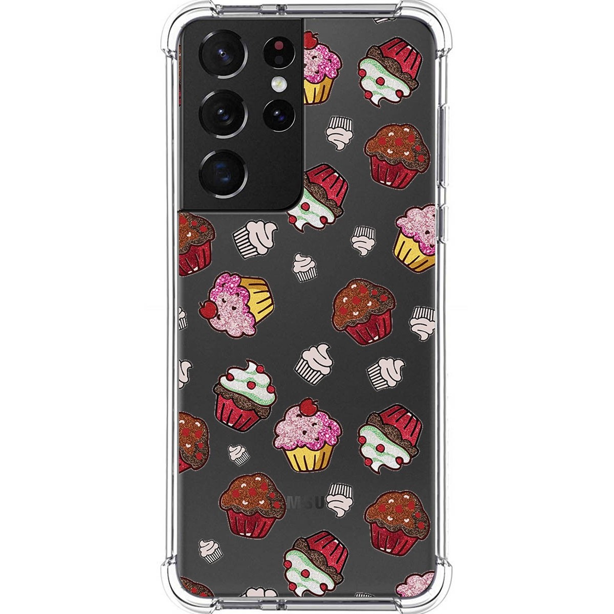 Funda Silicona Antigolpes para Samsung Galaxy S21 Ultra 5G diseño Muffins Dibujos