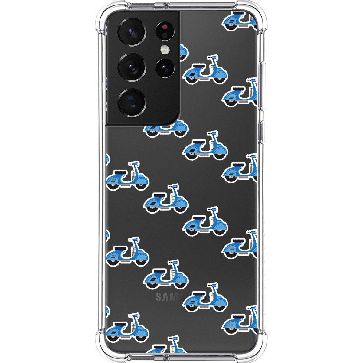 Funda Silicona Antigolpes para Samsung Galaxy S21 Ultra 5G diseño Scooter Dibujos