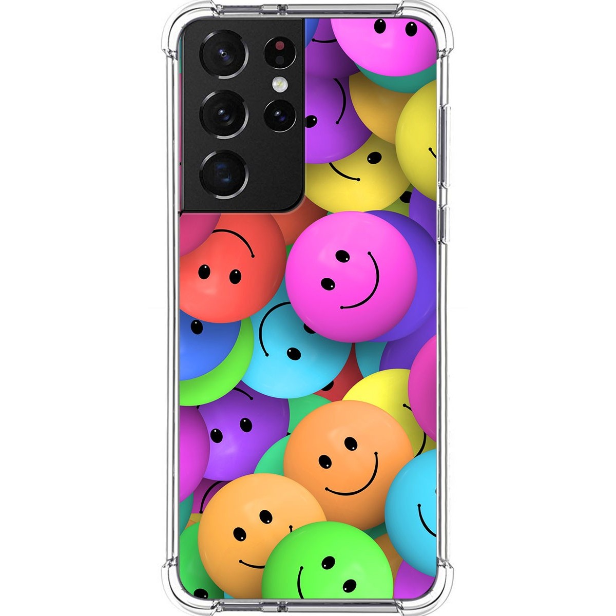 Funda Silicona Antigolpes para Samsung Galaxy S21 Ultra 5G diseño Smile Dibujos