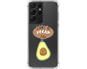Funda Silicona Antigolpes para Samsung Galaxy S21 Ultra 5G diseño Vegan Life Dibujos