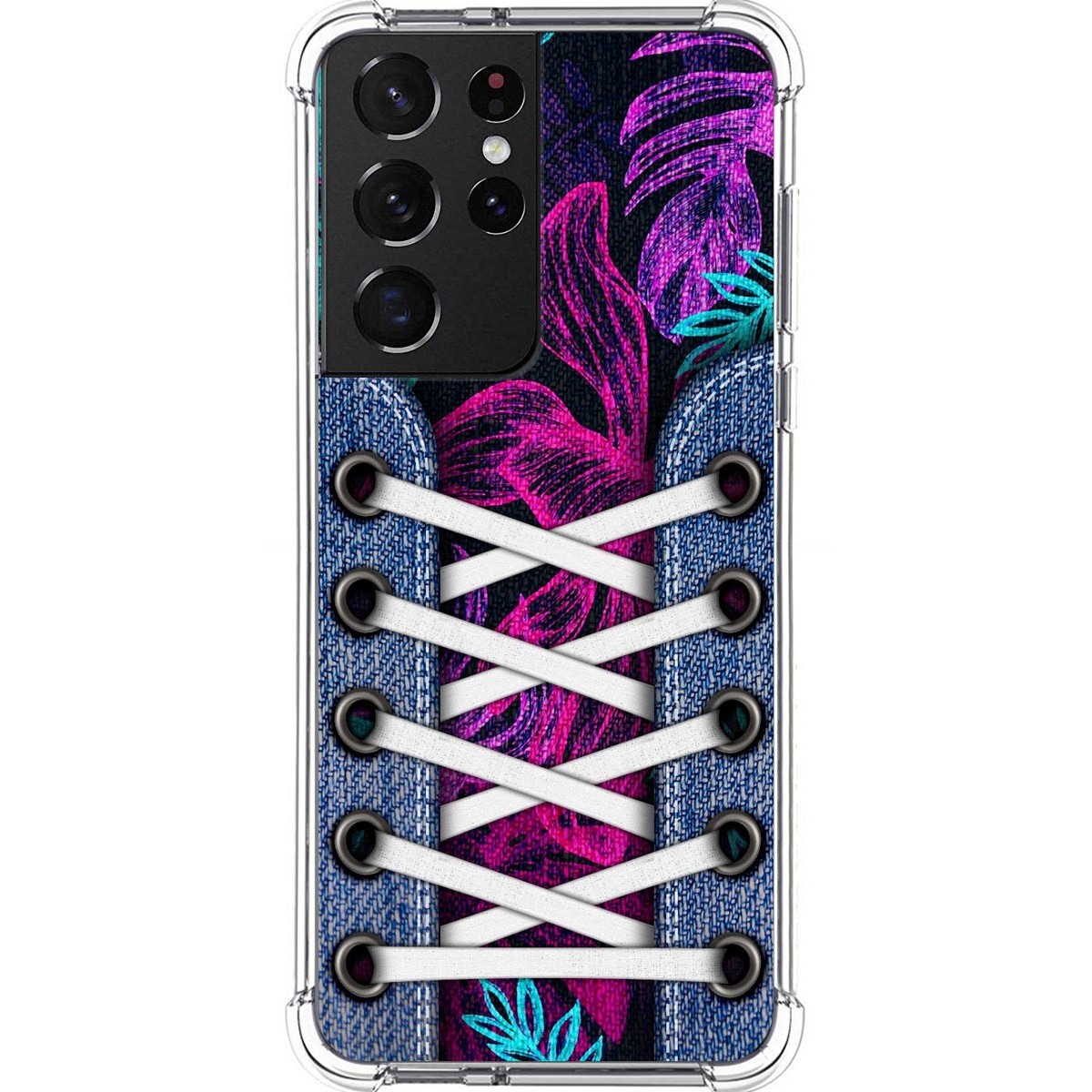 Funda Silicona Antigolpes para Samsung Galaxy S21 Ultra 5G diseño Zapatillas 07 Dibujos