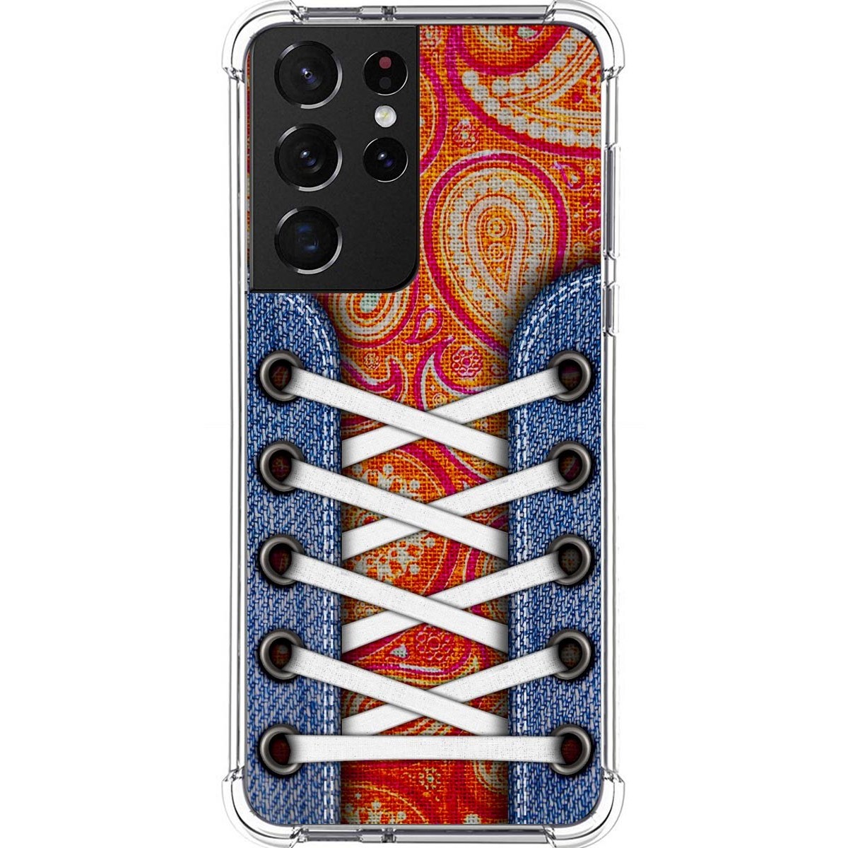 Funda Silicona Antigolpes para Samsung Galaxy S21 Ultra 5G diseño Zapatillas 10 Dibujos