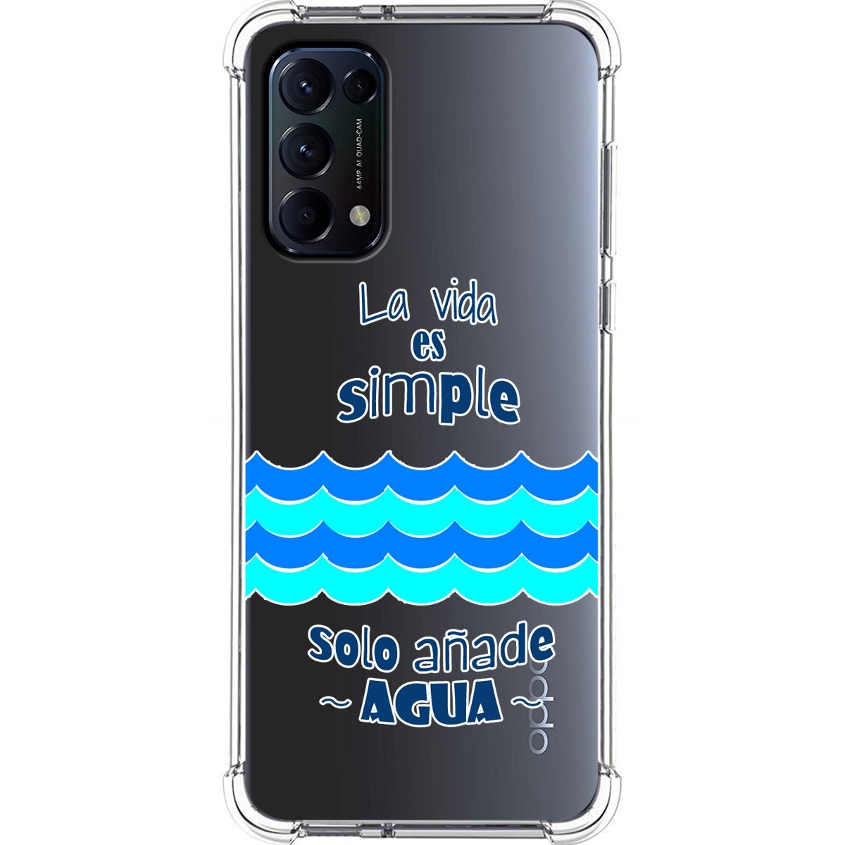 Funda Silicona Antigolpes para Oppo Find X3 Lite 5G diseño Agua Dibujos