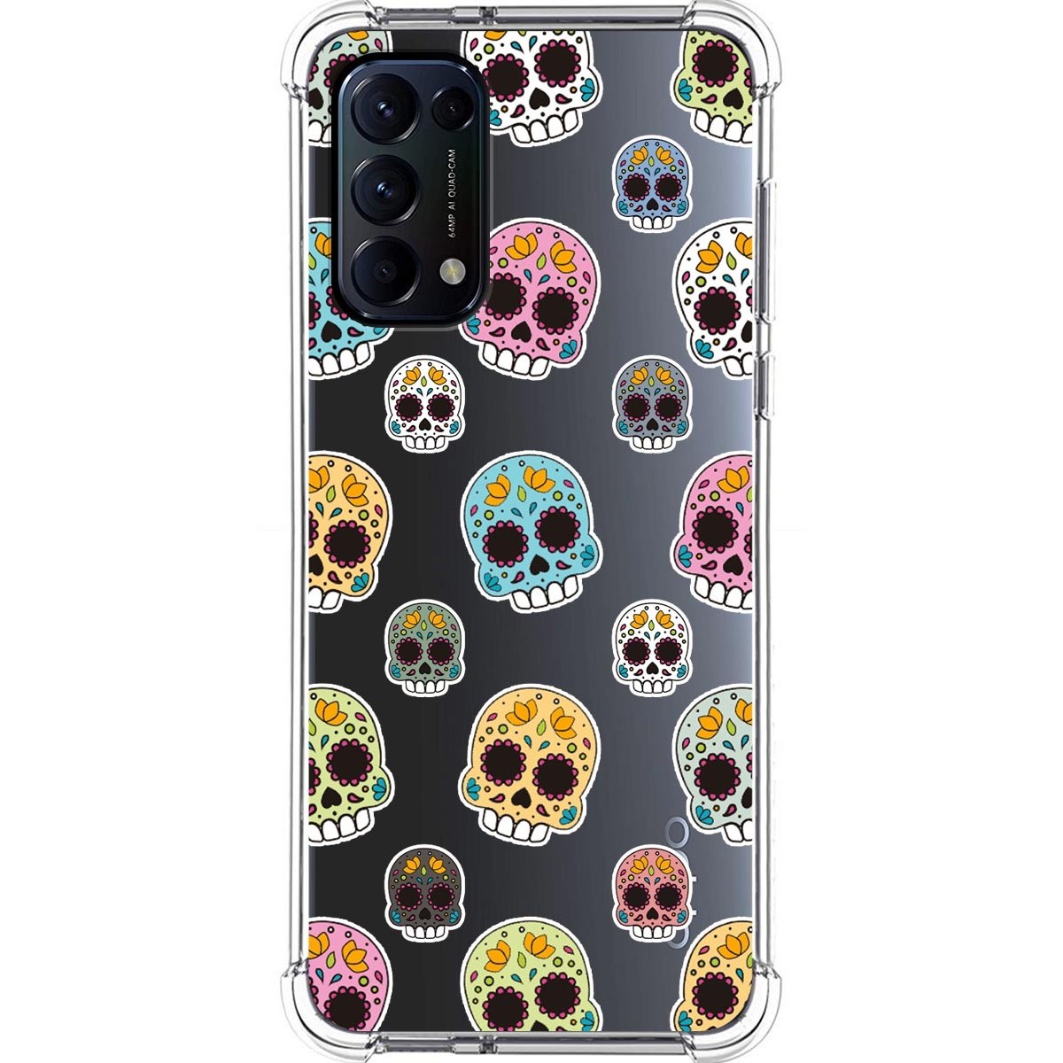 Funda Silicona Antigolpes para Oppo Find X3 Lite 5G diseño Catrina Dibujos