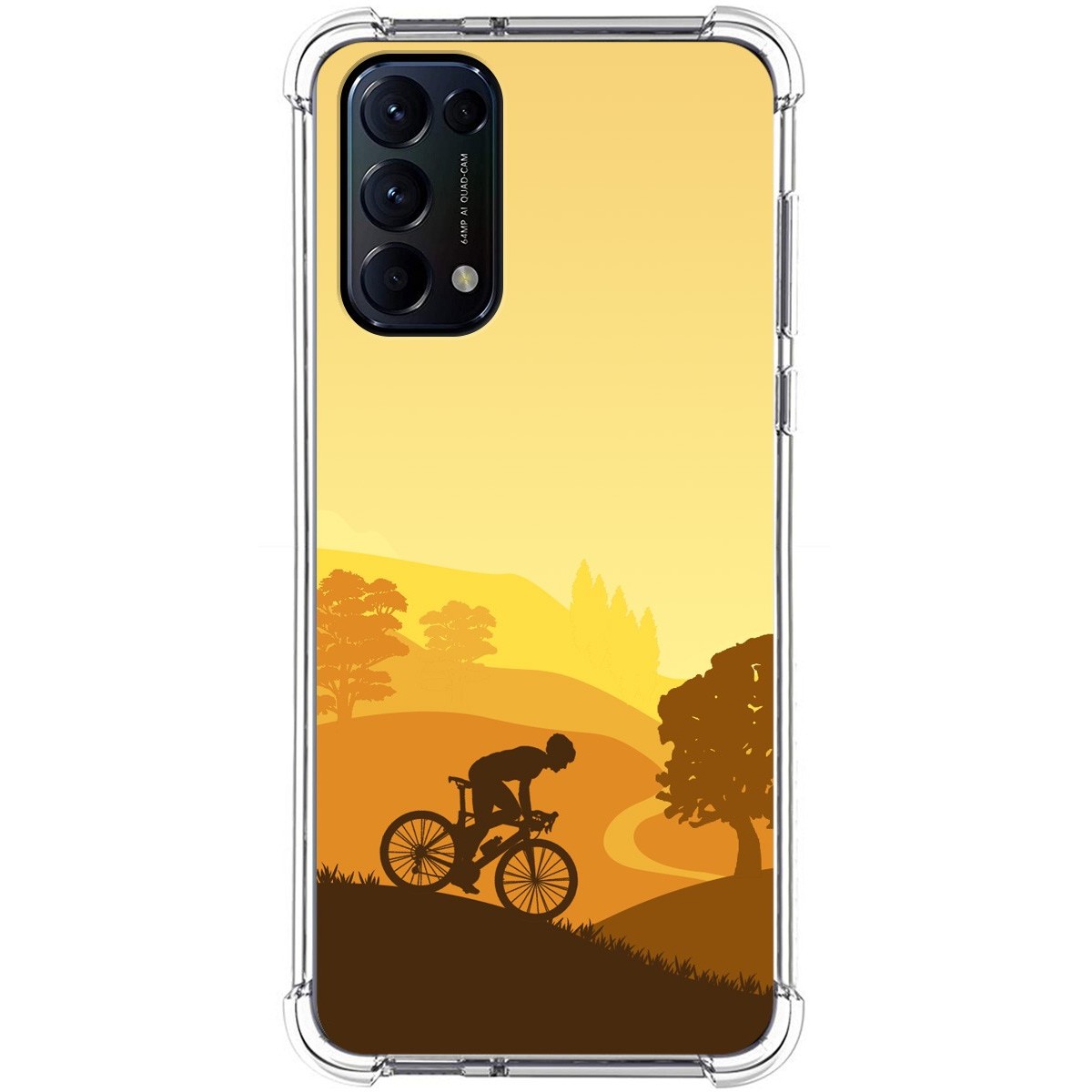Funda Silicona Antigolpes para Oppo Find X3 Lite 5G diseño Ciclista Dibujos