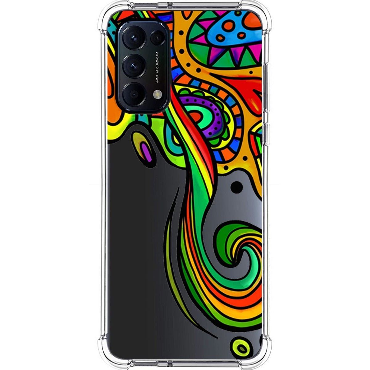 Funda Silicona Antigolpes para Oppo Find X3 Lite 5G diseño Colores Dibujos