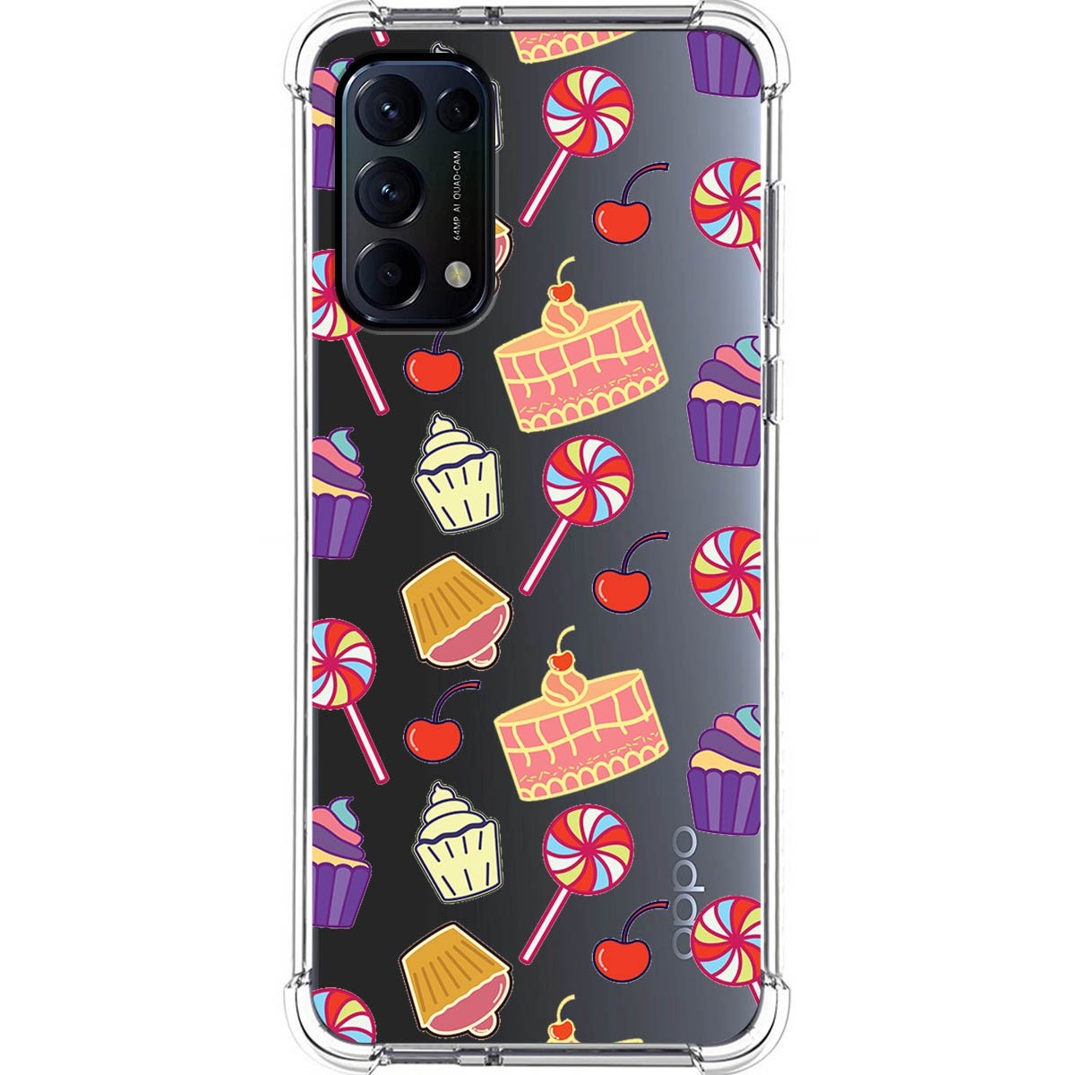 Funda Silicona Antigolpes para Oppo Find X3 Lite 5G diseño Dulces 01 Dibujos