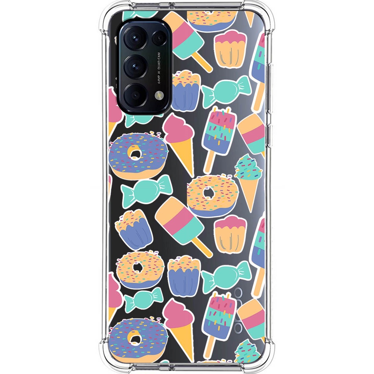Funda Silicona Antigolpes para Oppo Find X3 Lite 5G diseño Dulces 02 Dibujos