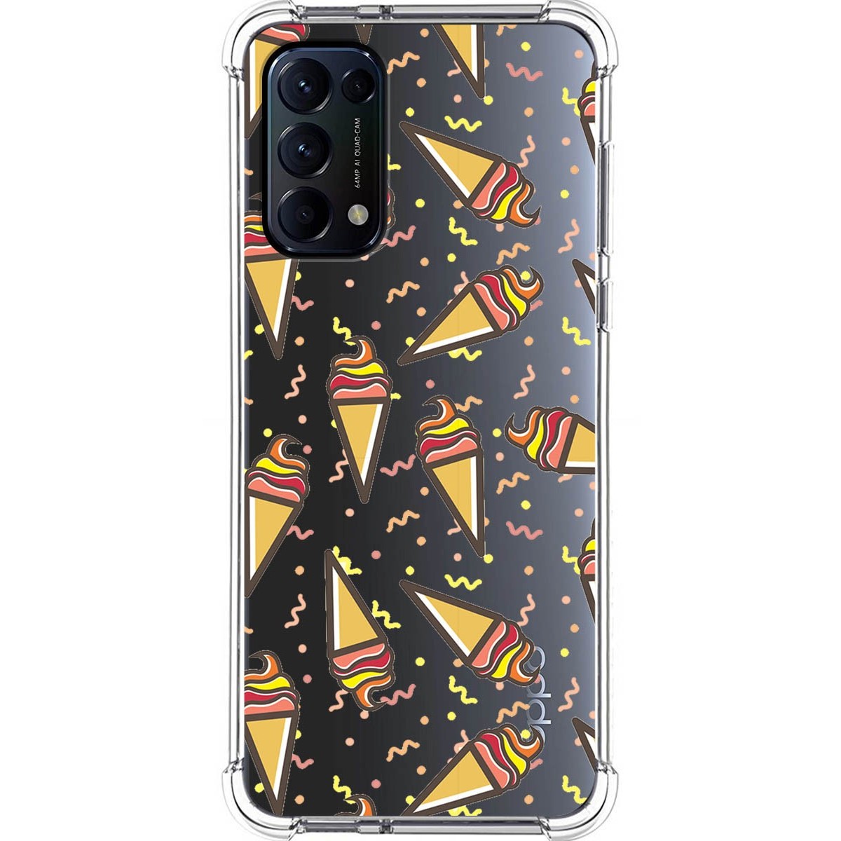 Funda Silicona Antigolpes para Oppo Find X3 Lite 5G diseño Helados Dibujos