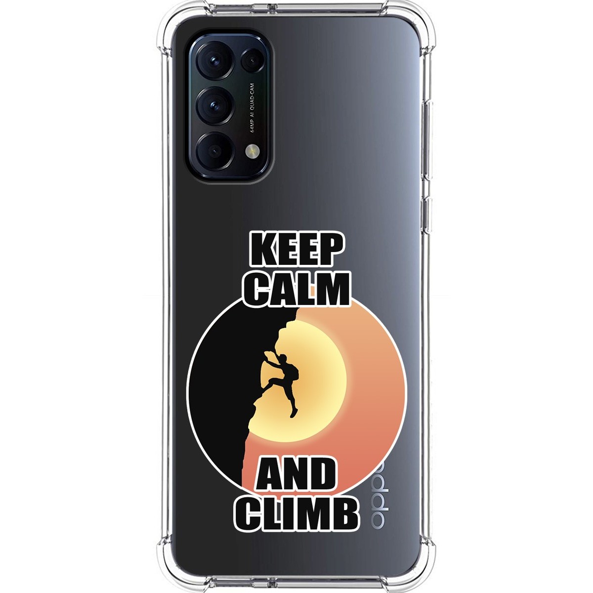 Funda Silicona Antigolpes para Oppo Find X3 Lite 5G diseño Hombre Escalada Dibujos