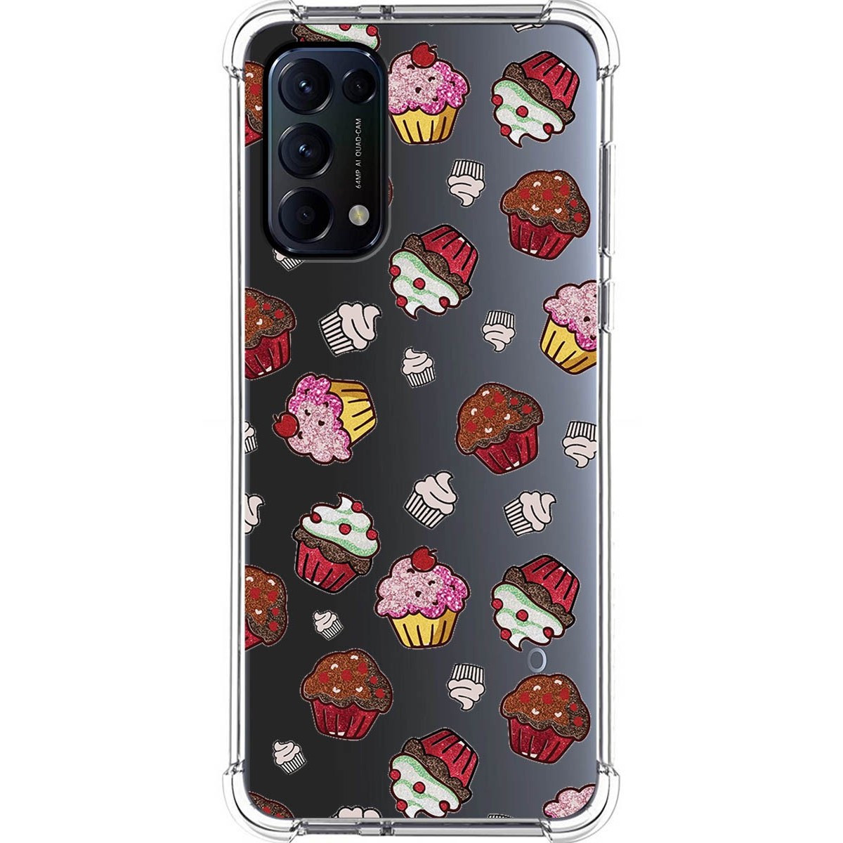 Funda Silicona Antigolpes para Oppo Find X3 Lite 5G diseño Muffins Dibujos