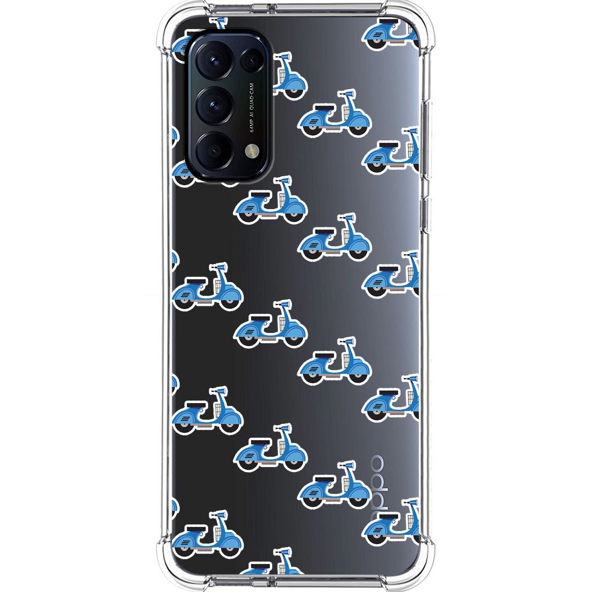 Funda Silicona Antigolpes para Oppo Find X3 Lite 5G diseño Scooter Dibujos