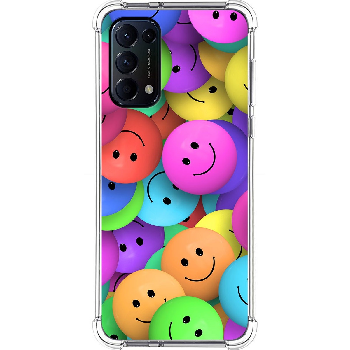 Funda Silicona Antigolpes para Oppo Find X3 Lite 5G diseño Smile Dibujos